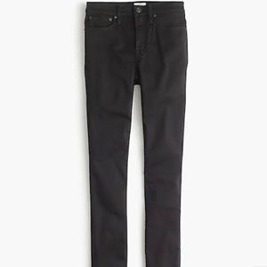 J. Crew 9” black toothpick high rise skinny jeans